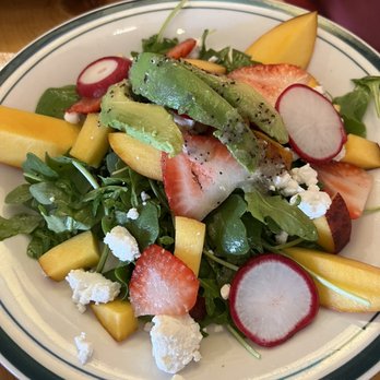 Tune-Up Cafe - Peach strawberry salad - New Mexican Cuisine Near Me - Santa Fe, New Mexico