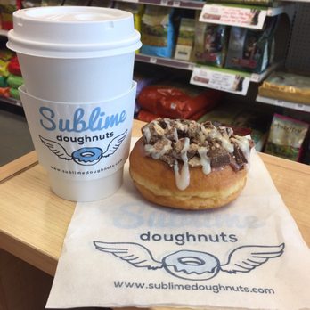 Sublime Doughnuts - Special Kit Kat Doughnut with coffee - Donuts Near Me - Atlanta, Georgia