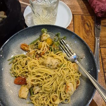 Milo's Bistro - The shrimp spagehti. - Mediterranean Near Me - México, D.F., DIF