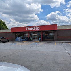QuikTrip - Outside the convenience store. Storefront. Older QuikTrip store.