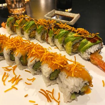 Sushi City - Mango Tokyo Roll (Front) and Naperville Roll (Back) - Sushi Bars Near Me - Downers Grove, Illinois Sushi City - Mango Tokyo Roll (Front) and Naperville Roll (Back) - Sushi Bars Near Me - Downers Grove, Illinois