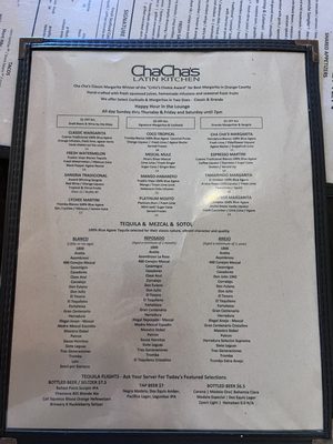 Menu photo 1 Cha Cha's Latin Kitchen Brea, CA