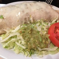 Azteca Mexican Diner - Steak Burrito with Guacamole Salad