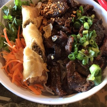 Rice Noodle - Charbroiled Pork and Spring Rolls # 53 - Vietnamese Near Me - Sacramento, California