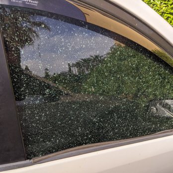 Stars Windshield Repair - On the verge of shattering into pieces, held only by tint - Windshield Installation & Repair Near Me Stars Windshield Repair - On the verge of shattering into pieces, held only by tint - Windshield Installation & Repair Near Me