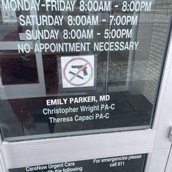 CareNow - 8:00 to 7:00 pm