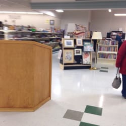 Mission Thrift Store - Books, crafts, knock knacks, kitchen stuff. And a podium.