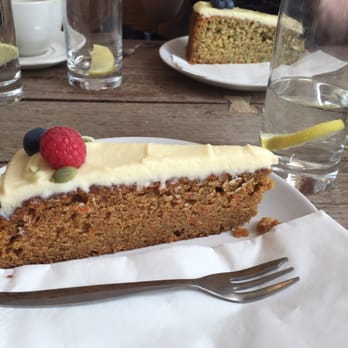 Three Sisters Bake - Carrot cake and lime and courgette cake in the back - Bakeries Near Me - Quarrier's Village, IVC