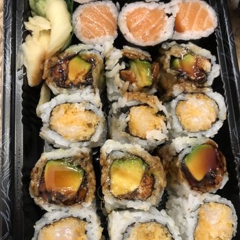 Okinawa Sushi Restaurant - Salmon roll Eel Avocado Spicy Scallop - Sushi Bars Near Me - Hoboken, New Jersey Okinawa Sushi Restaurant - Salmon roll Eel Avocado Spicy Scallop - Sushi Bars Near Me - Hoboken, New Jersey