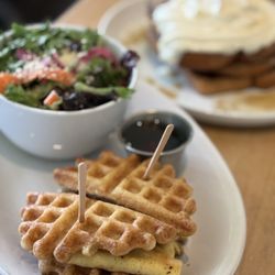 Veg Cafe - Waffle breakfast sandwich