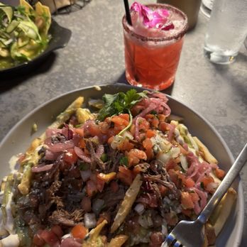 Don Orange - Carne asada fries and hibiscus drink - Cocktail Bars Near Me - Redlands, California Don Orange - Carne asada fries and hibiscus drink - Cocktail Bars Near Me - Redlands, California