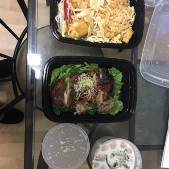 My Ivy Thai - Tom Kha, Caramelized Lychee Duck, and chicken Pad Thai - Thai Near Me - San Francisco, California