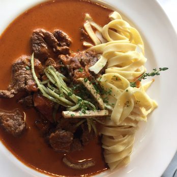 The Post Hotel Dining Room - Beef stroganoff - Canadian (New) Near Me - Lake Louise, Alberta