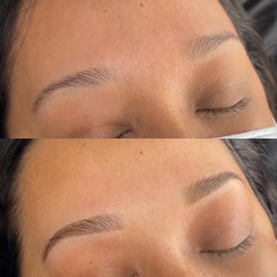Powder Brow Tattoo-- Before and After