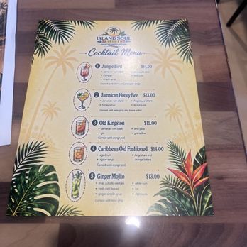 Island Soul Kitchen - Drink menu - Soul Food Near Me - Sacramento, California