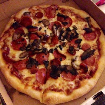 Hippies Pizza - Small NY round Mario Bros. Pizza. Pizza sauce, mozzarella, spicy pepperoni, traditional pepperoni, portabella & white mushrooms. - Pizza Near Me - Royal Oak, Michigan Hippies Pizza - Small NY round Mario Bros. Pizza. Pizza sauce, mozzarella, spicy pepperoni, traditional pepperoni, portabella & white mushrooms. - Pizza Near Me - Royal Oak, Michigan