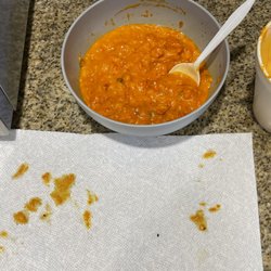 Lake Jackson Seafood - Full photo of étouffée and the container they packed it in.