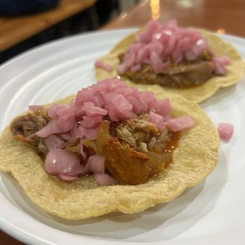 Chichen Itza Restaurant - Tacos De Cochinita (order Of 2)- meat was tender and succulent. Loved the chopped pickled onions and soft, corn tortilla. - Mexican Near Me - Los Angeles, California Chichen Itza Restaurant - Tacos De Cochinita (order Of 2)- meat was tender and succulent. Loved the chopped pickled onions and soft, corn tortilla. - Mexican Near Me - Los Angeles, California