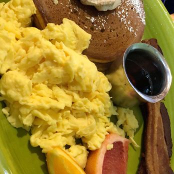 Geraldine's Counter - "Slammin" with scrambled eggs, thick bacon that melts in your mouth, and pumpkin pancakes with a side of fruit and maple syrup of course! - American Near Me - Seattle, Washington Geraldine's Counter - "Slammin" with scrambled eggs, thick bacon that melts in your mouth, and pumpkin pancakes with a side of fruit and maple syrup of course! - American Near Me - Seattle, Washington