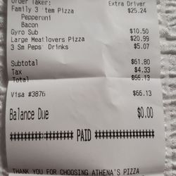 Athena's Pizza