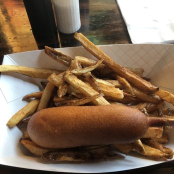 Duffy's Tavern - corn dog and fries - American Near Me - Myrtle Beach, South Carolina Duffy's Tavern - corn dog and fries - American Near Me - Myrtle Beach, South Carolina