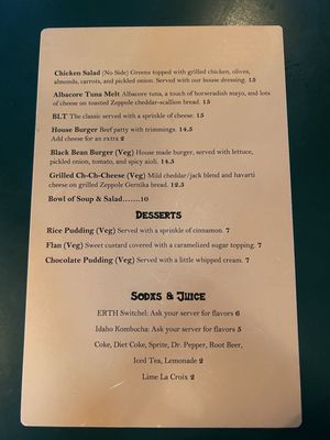 Menu photo 1 Bar Gernika Boise, ID