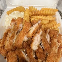 Ohana Hawaiian BBQ - Chicken Katsu with fries and Mac salad