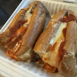 Brother's Pizza - Grilled chicken Parmesan sandwich