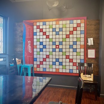 Thompson Brewing - Huge Scrabble Wall - American Near Me - Riverside, California Thompson Brewing - Huge Scrabble Wall - American Near Me - Riverside, California
