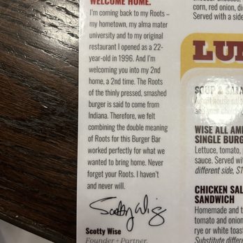 Roots Burger Bar - About - American Near Me - Carmel, Indiana