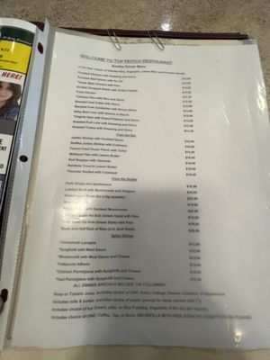 Menu photo 2 Top Notch Restaurant Highland, IN