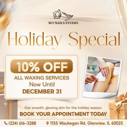 M Y Nails Studio - HOLIDAY WAXING SPECIAL AT M.Y NAILS STUDIO! 
Get ready for the festive season with silky-smooth confidence!