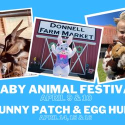 Donnell Century Farm Adventure - Baby Animal Festival; Bunny Patch & Easter Egg Hunt