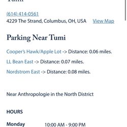 Tumi - Easton TUMI Info