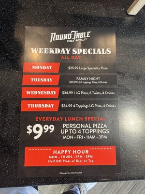 Menu photo 1 Round Table Pizza Tehachapi, CA