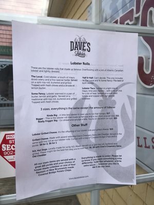 Menu photo 3 Dave's Lobster Charlottetown, PE Menu photo 3 Dave's Lobster Charlottetown, PE