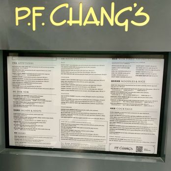 P.F. Chang's - Outside Menu - Chinese Near Me - Wayne, New Jersey