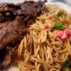 Bombuchaz Lunchwagon - "Bombucha Special" - Fried saimin w/ teri beef (or hamburger steak)