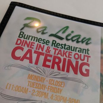 Pa Lian - Burmese Near Me - Wheaton, Illinois