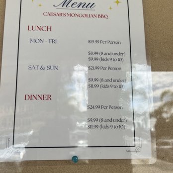 Caesar's Mongolian Bar-B-Q - Menu Prices 10/13/25 - Mongolian Near Me - Cerritos, California Caesar's Mongolian Bar-B-Q - Menu Prices 10/13/25 - Mongolian Near Me - Cerritos, California