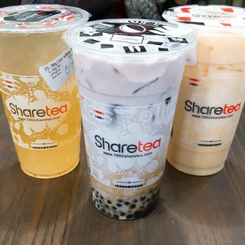 Sharetea - Taro with mini pearls, honey lemon with aloe vera, milk tea - Bubble Tea Near Me - Fairfax, Virginia Sharetea - Taro with mini pearls, honey lemon with aloe vera, milk tea - Bubble Tea Near Me - Fairfax, Virginia