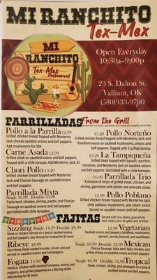 Menu photo 4 Mi Ranchito Valliant, OK Menu photo 4 Mi Ranchito Valliant, OK