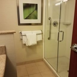 Stand alone shower - loved it. Slippery floor be careful