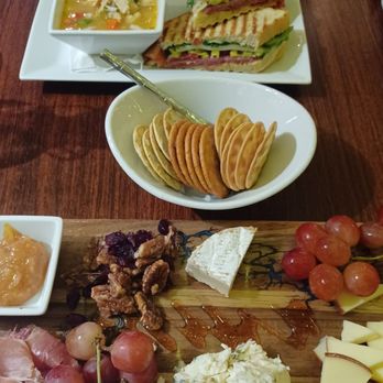Idle Hour Winery & Kitchen - Italian panini with soup and the best charchuterie board I ever had - Wineries Near Me - Oakhurst, California