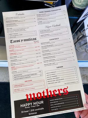 Menu photo 1 Mothers Tacos Napa, CA