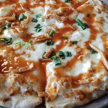 Three Blondes Brewing - Crab rangoon pizza...really good if you LOVE crab rangoons - Breweries Near Me - South Haven, Michigan