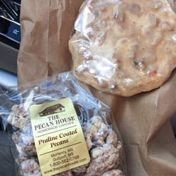 The Pecan House - Praline coated pecans and a praline
