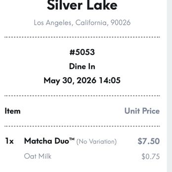 Rok Coffee and Tea - $0.75 additional charge for oat milk - Coffee & Tea Near Me - Los Angeles, California