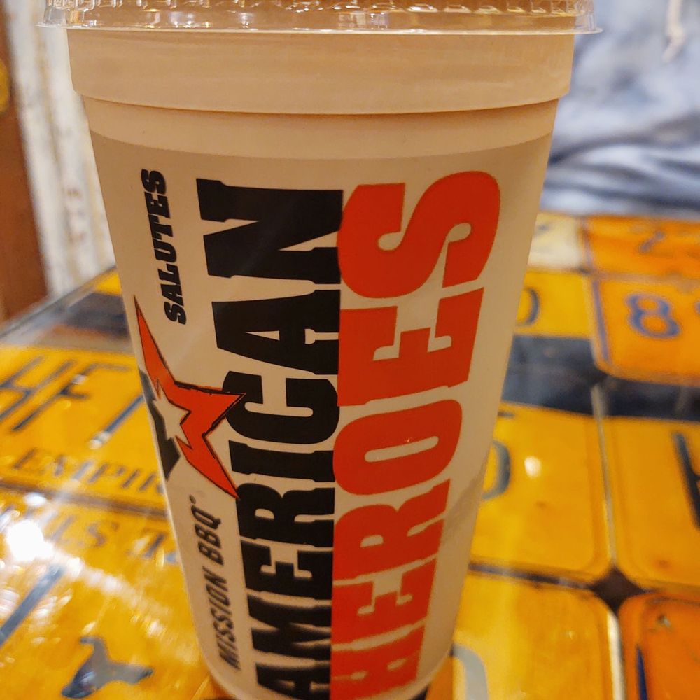 Mission BBQ - a plastic cup with a straw - Barbeque Near Me - Rochester, New York