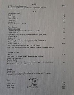Menu photo 6 Xicamiti La Taquería Bistro Golden, CO Menu photo 6 Xicamiti La Taquería Bistro Golden, CO